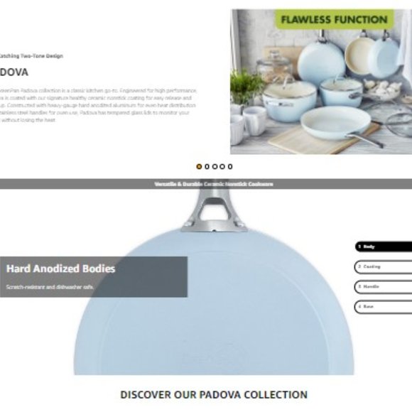 GreenPan: 11" - Hard Anodized Ceramic Nonstick Frying Pan/ Skillet (Lt Blue) - Picture 9 of 10
